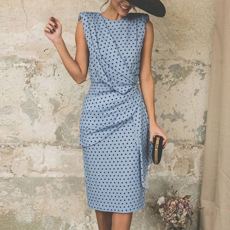 LASPERAL Polka Dot Sexy Dress Women Summer Sleeveless Bodycon Dress Sexy Ruffle Knot Midi Party Dresses Backless Vestido
LASPERAL Polka Dot Sexy Dress Women Summer Sleeveless Bodycon Dress Sexy Ruffle Knot Midi Party Dresses Backless Vestido