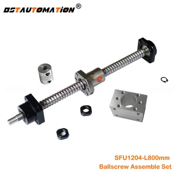 SFU1204 rolled ball screw 800mm C7 with end machined + 1204 ball nut + RM1204 nut housing+FK10 FF10 end support + coupler
SFU1204 rolled ball screw 800mm C7 with end machined + 1204 ball nut + RM1204 nut housing+FK10 FF10 end support + coupler