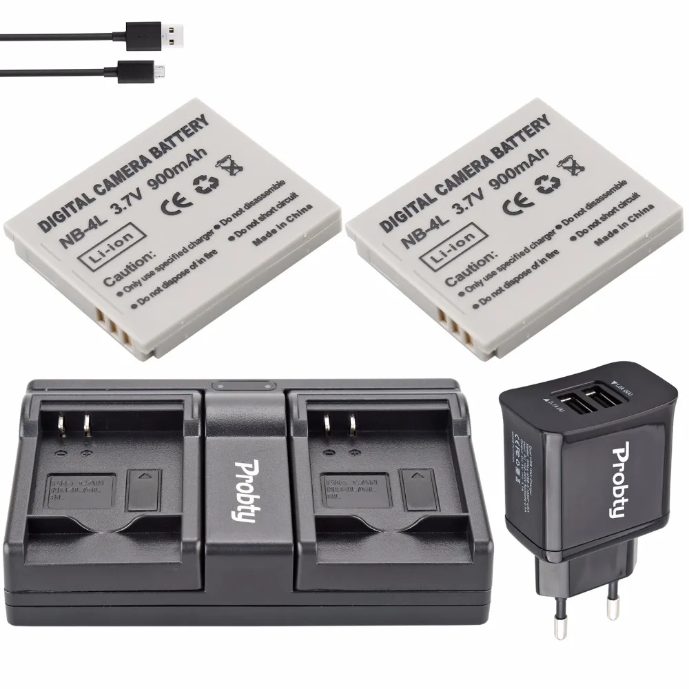 2Pcs Probty NB-4L NB4L NB 4L Batteries + USB Dual Charger + Plug For Canon IXUS 40 30 50 55 S5 WA60 TX1 DS4 SD960 IS 255 HS
2Pcs Probty NB-4L NB4L NB 4L Batteries + USB Dual Charger + Plug For Canon IXUS 40 30 50 55 S5 WA60 TX1 DS4 SD960 IS 255 HS