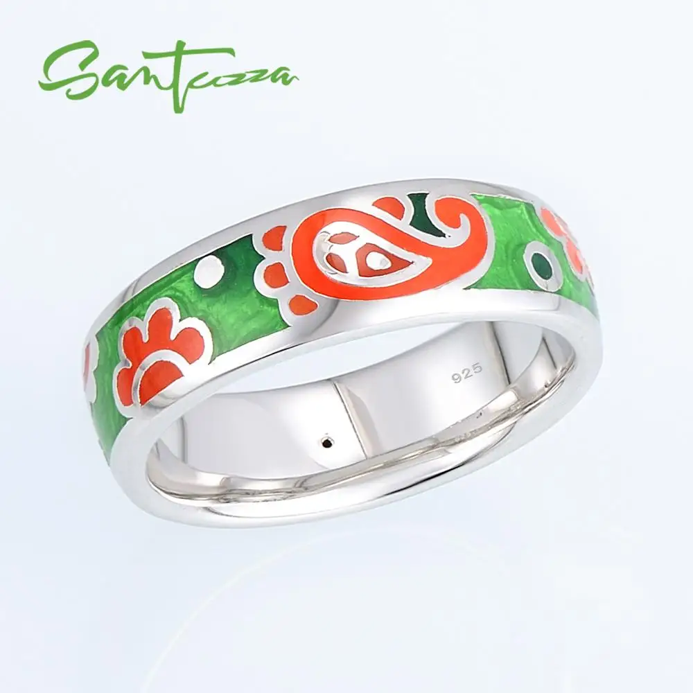 SANTUZZA Silver Rings for Women HANDMADE Colorful Enamel Ring Pure 925 Sterling Silver Female Ring Party Fashion Jewelry
SANTUZZA Silver Rings for Women HANDMADE Colorful Enamel Ring Pure 925 Sterling Silver Female Ring Party Fashion Jewelry