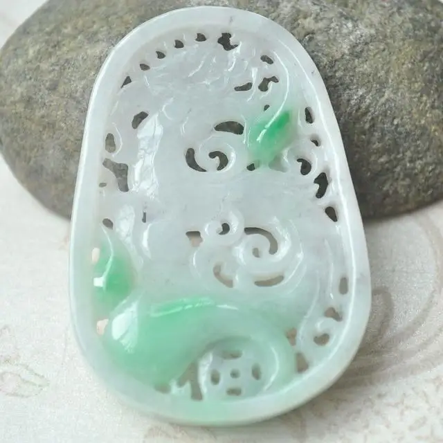 certified Natural "Grade A" light green+Tawny Emerald Jade Pendant ~dragon 10.19
certified Natural "Grade A" light green+Tawny Emerald Jade Pendant ~dragon 10.19