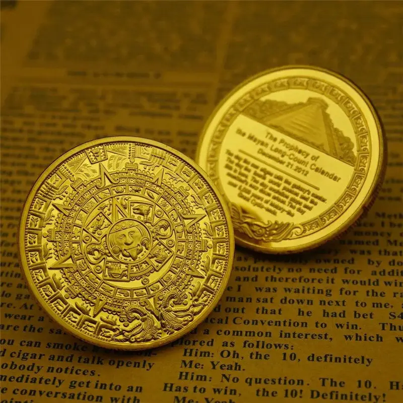 Coin Gold Silver Plated Mayan Aztec Prophecy Calendar Commemorative Coin Art Collection Gift
Coin Gold Silver Plated Mayan Aztec Prophecy Calendar Commemorative Coin Art Collection Gift