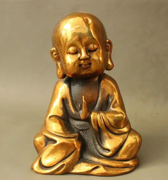 S5472 7 Chinese Buddhism Bronze Gilt Young Monk Arhat Amitabha Buddha Statue Sculpture
S5472 7 Chinese Buddhism Bronze Gilt Young Monk Arhat Amitabha Buddha Statue Sculpture