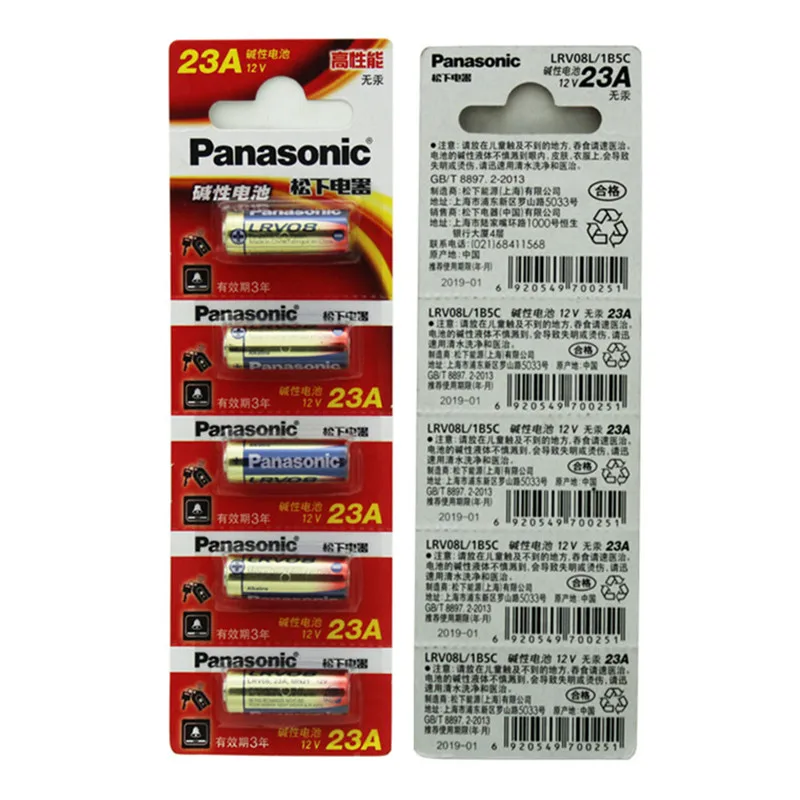 Wholesale 10pcs/lot New 12V Panasonic A23 23A Ultra Alkaline battery/alarm batteries Free Shipping
Wholesale 10pcs/lot New 12V Panasonic A23 23A Ultra Alkaline battery/alarm batteries Free Shipping