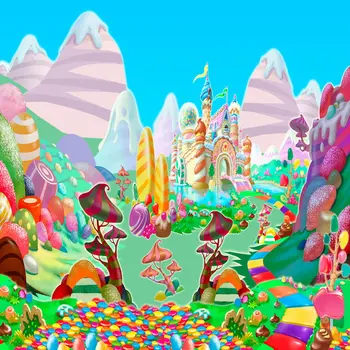 Colored Candy Theme Candyland Castle Mountain studio background Vinyl cloth Computer print children kids backdrop
Colored Candy Theme Candyland Castle Mountain studio background Vinyl cloth Computer print children kids backdrop