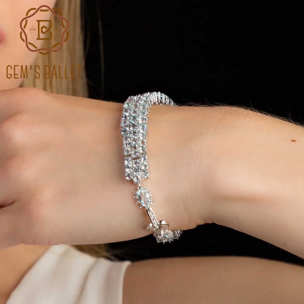 Gem's Ballet Three Floors 27.24Ct Natural Sky Blue Topaz Gemstone Bangles For Women Fine Jewelry 925 Sterling Silver Bracelets
Gem's Ballet Three Floors 27.24Ct Natural Sky Blue Topaz Gemstone Bangles For Women Fine Jewelry 925 Sterling Silver Bracelets