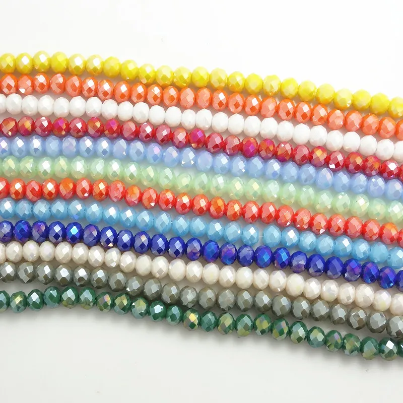Wholesale 100pcs Rondelle Faceted Crystal Glass jewelry AB loose Spacer Beads 6X4mm 11color
Wholesale 100pcs Rondelle Faceted Crystal Glass jewelry AB loose Spacer Beads 6X4mm 11color