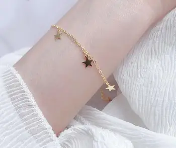 1pc Authentic 925 Sterling silver White/Golds 5MM star Chian Bracelet fine jewelry TLS156
1pc Authentic 925 Sterling silver White/Golds 5MM star Chian Bracelet fine jewelry TLS156