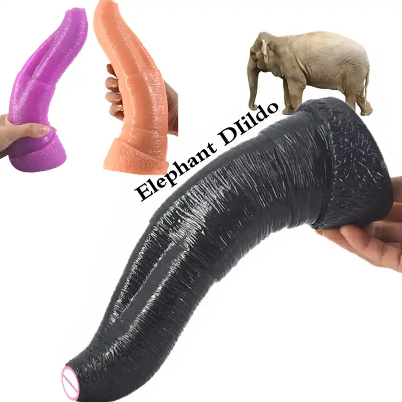 Огромный фаллоимитатор животного пенис слон силиконовый фаллос щипцы гигант...
