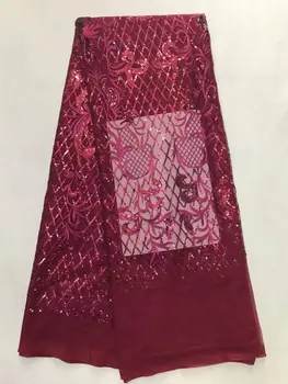 High Quality African Sequins Lace Fabric 130*450CM For Party Hot Selling French Net Lace Fabric With Sequins Red Nigerian Lace
High Quality African Sequins Lace Fabric 130*450CM For Party Hot Selling French Net Lace Fabric With Sequins Red Nigerian Lace
