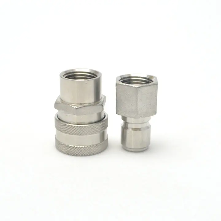 Stainless Female Quick Disconnect Set, Homebrew Fitting, 1/2"NPT thread 1/2"NPT thread beer Quick Disconnect for home brewring
Stainless Female Quick Disconnect Set, Homebrew Fitting, 1/2"NPT thread 1/2"NPT thread beer Quick Disconnect for home brewring