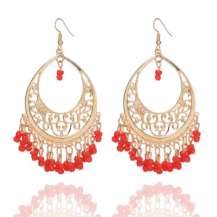 Boho Fashion Beads Tassel Drop Earings For Women Elegant Long Big Statement Earring Pendientes Brincos Jewery CE173
Boho Fashion Beads Tassel Drop Earings For Women Elegant Long Big Statement Earring Pendientes Brincos Jewery CE173