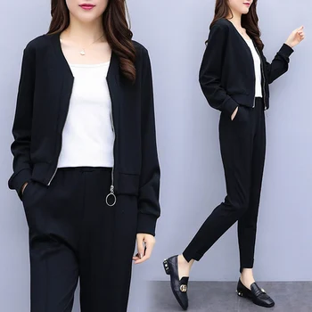 Black Thin Ensemble Femme Deux Pieces Plus Size 5xl Two Piece Set Sweatshirt For Women Office Work Wild Year-old Female Costume
Black Thin Ensemble Femme Deux Pieces Plus Size 5xl Two Piece Set Sweatshirt For Women Office Work Wild Year-old Female Costume