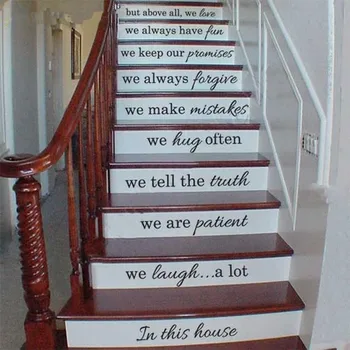 Vinyl Stair Decals-In This House We Do Quote Decals for Staircase Riser Decor - Staircase Sticker Family Wall Sticker Quotes
Vinyl Stair Decals-In This House We Do Quote Decals for Staircase Riser Decor - Staircase Sticker Family Wall Sticker Quotes