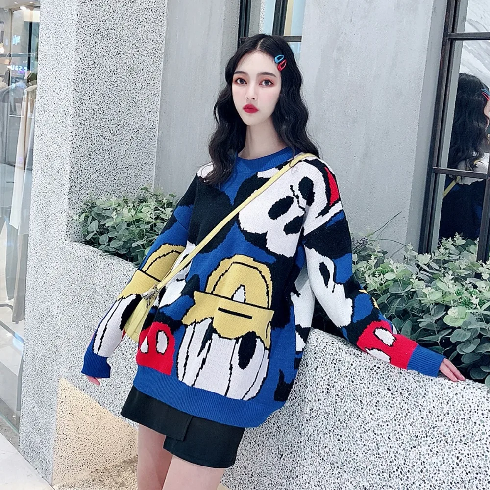 2019 Autumn and winter Korea new Donald Duck Mickey Mouse sweater sweater loose personality sweater female
2019 Autumn and winter Korea new Donald Duck Mickey Mouse sweater sweater loose personality sweater female