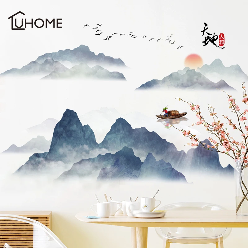 Chinese Style Ink Landscape Painting Wall Sticker Living Room Background Wall Decoration Diy Creative Bedroom Wallpaper Decal
Chinese Style Ink Landscape Painting Wall Sticker Living Room Background Wall Decoration Diy Creative Bedroom Wallpaper Decal