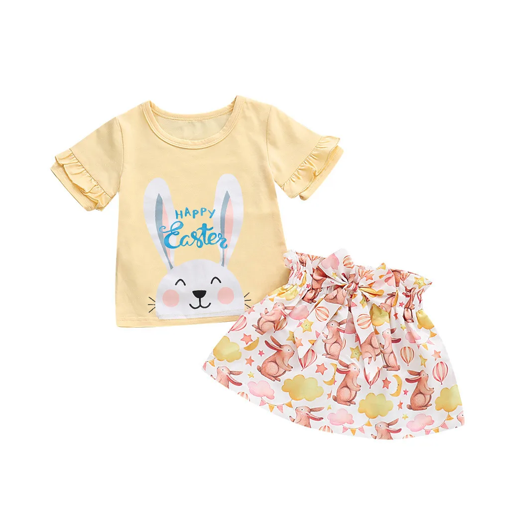 Toddler Infant Baby Girls Letter Easter Rabbit Ruffles Tops dress Outfits Set Cartoon Rabbit Pattern Clothes Letters 2pcs Cloth
Toddler Infant Baby Girls Letter Easter Rabbit Ruffles Tops dress Outfits Set Cartoon Rabbit Pattern Clothes Letters 2pcs Cloth