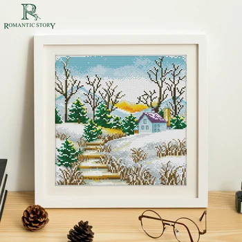 Romantic Story Cross Stitch Kits Needlework,Snow scene My home Bedroom Study Decoration,Embroidery stitch cross 2147
Romantic Story Cross Stitch Kits Needlework,Snow scene My home Bedroom Study Decoration,Embroidery stitch cross 2147