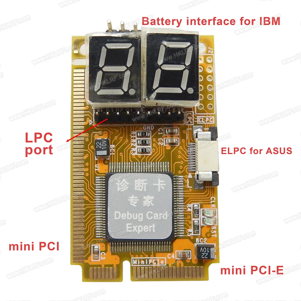 5 in 1 Mini PCI I2C PCI-E LPC ELPC Notebook Diagnose Test Debug Post Card Karte PC Analyzer
5 in 1 Mini PCI I2C PCI-E LPC ELPC Notebook Diagnose Test Debug Post Card Karte PC Analyzer