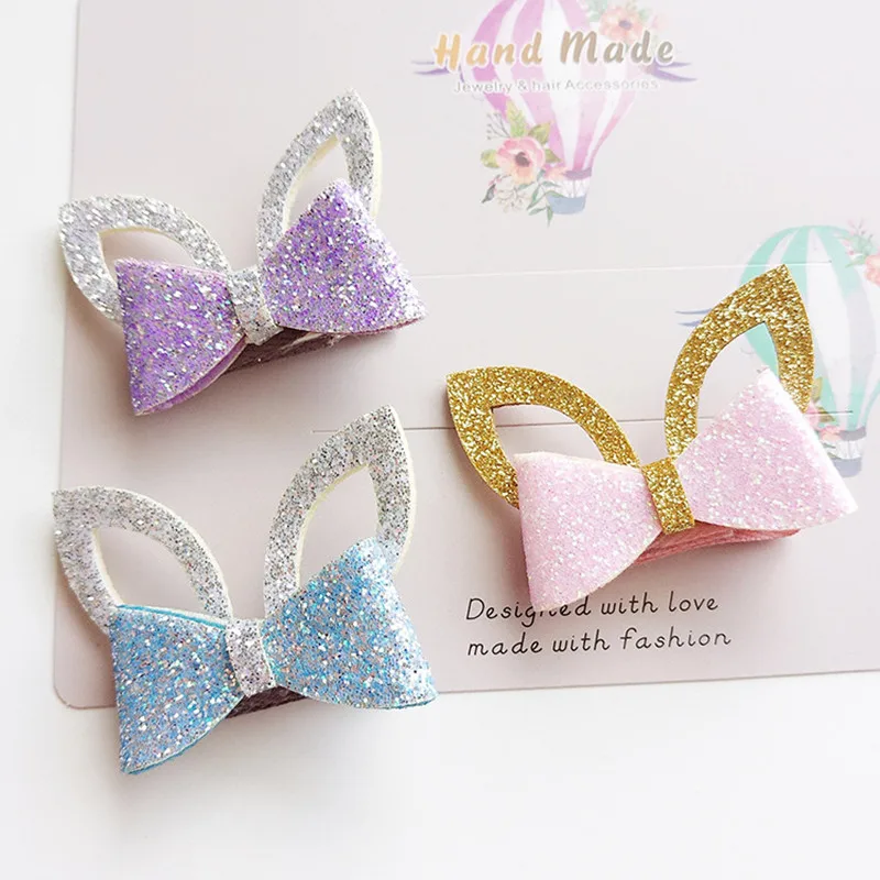 20pc/lot Glitter Felt Gold Leather Baby Girls Hair Clip Silver Rabbit Ears Hair Barrette Cute Animal Princess Hair Ties Hairband
20pc/lot Glitter Felt Gold Leather Baby Girls Hair Clip Silver Rabbit Ears Hair Barrette Cute Animal Princess Hair Ties Hairband