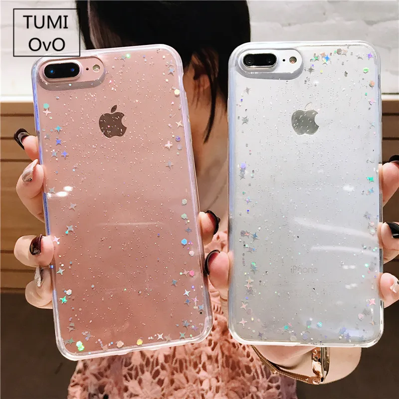 Fashion Transparent Bling Glitter Stars Cover Phone Case For iPhone 8 7 Plus X Solf TPU Silicone Back Cases For iPhone 6 6S Plus
Fashion Transparent Bling Glitter Stars Cover Phone Case For iPhone 8 7 Plus X Solf TPU Silicone Back Cases For iPhone 6 6S Plus