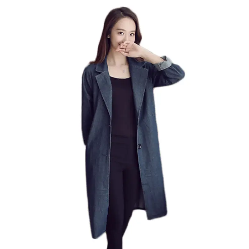 Long Denim Women Jacket Coat 2019 Spring Autumn New Korean Windbreaker Female Loose Lapel Large Size BF Casual Jean Jacket f185
Long Denim Women Jacket Coat 2019 Spring Autumn New Korean Windbreaker Female Loose Lapel Large Size BF Casual Jean Jacket f185