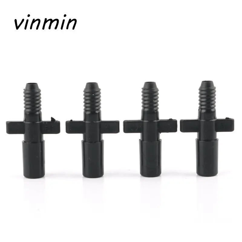 

VINMIN 20Pcs 6Mm Flat Thread Joints Atomizing Micro Nozzle Connector Spary Joint Garden Micro Drip Irrigation System Accessories