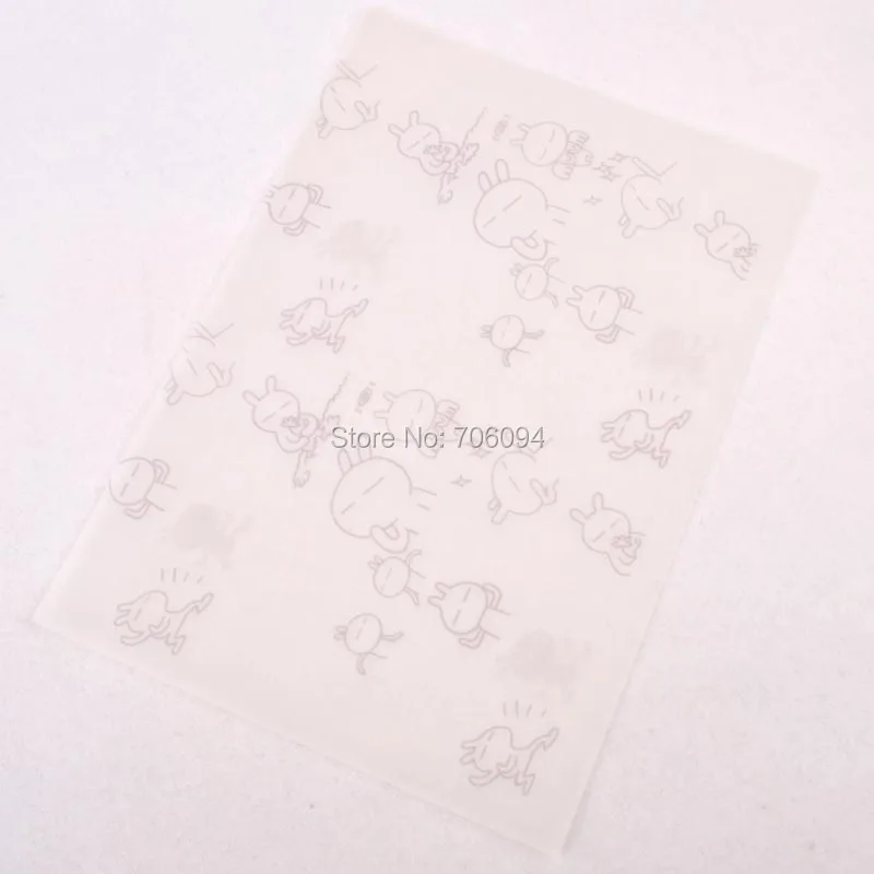 15x21cm Cute Rabbit semi-clear Handmade Soap Wrapping Paper custom gift paper 200pcs/lot
15x21cm Cute Rabbit semi-clear Handmade Soap Wrapping Paper custom gift paper 200pcs/lot