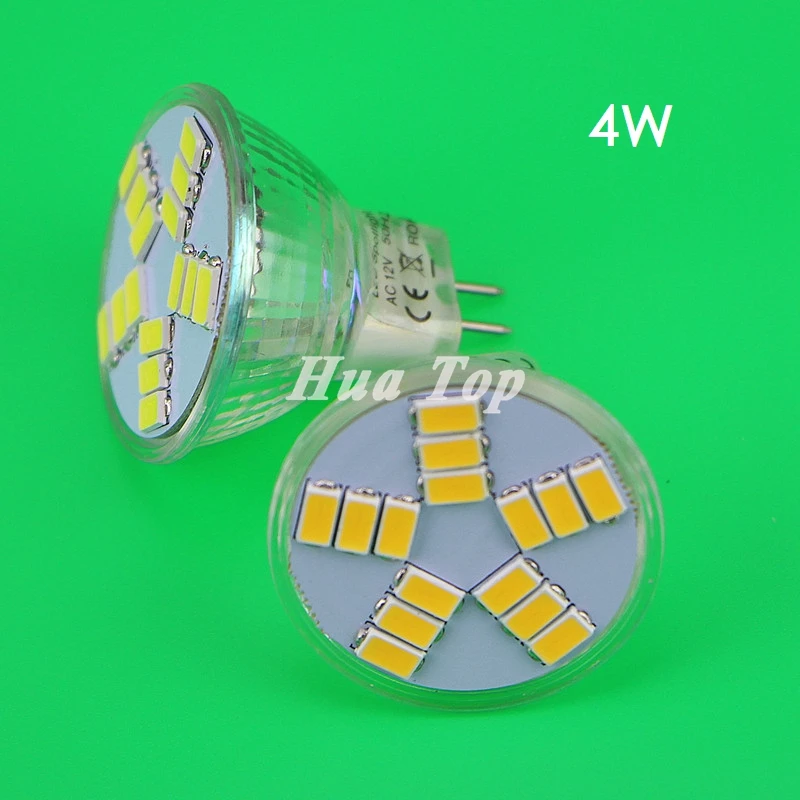 

5Pcs Energy saving 4W home ceiling Lampada MR11 DC 12V SMD 5730 15 leds Epistar chip LED corn Bulb Pure White Light bright lamp