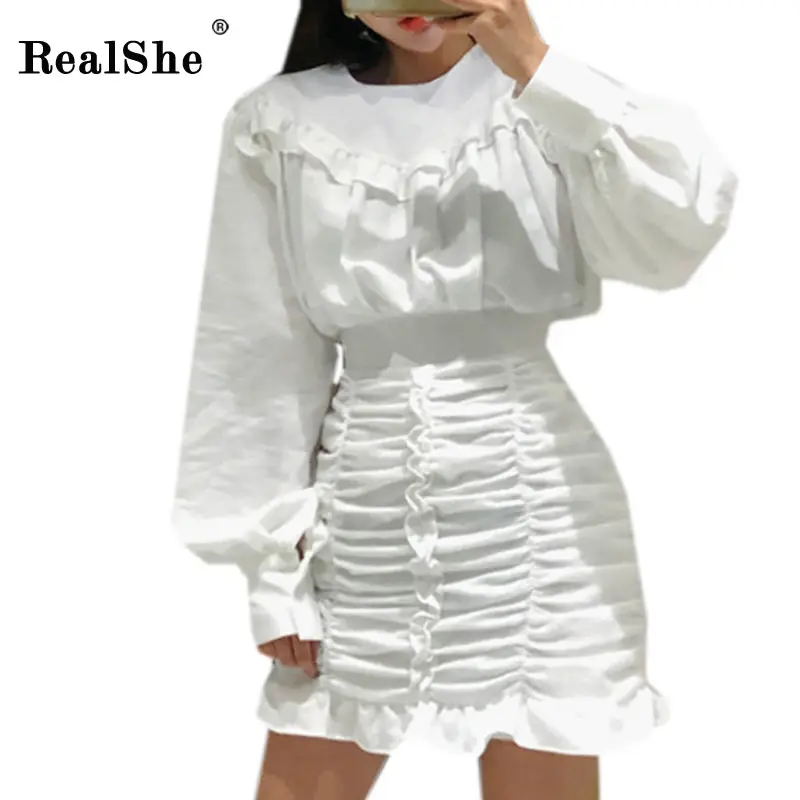 RealShe New Woman Dresses O-neck Long Lantern Sleeve Ruffles Dress Ladies Spring Summer Streetwear Elegant Dresses Vestidos
RealShe New Woman Dresses O-neck Long Lantern Sleeve Ruffles Dress Ladies Spring Summer Streetwear Elegant Dresses Vestidos