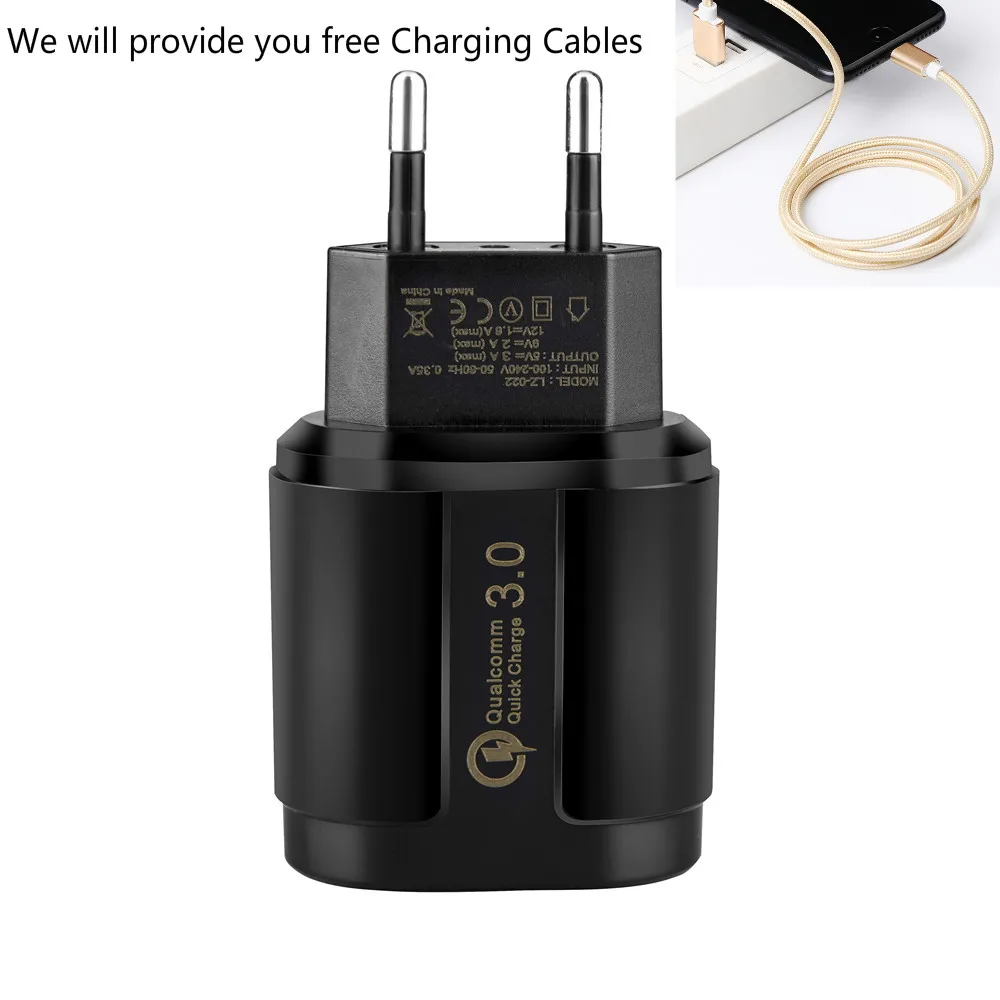 USB Charger 18W Quick Charge 3.0 Mobile Phone Charger 5V/9V/12 for iphone x 8 7 Samsung huawei Xiaomi for tablet wall charger
USB Charger 18W Quick Charge 3.0 Mobile Phone Charger 5V/9V/12 for iphone x 8 7 Samsung huawei Xiaomi for tablet wall charger