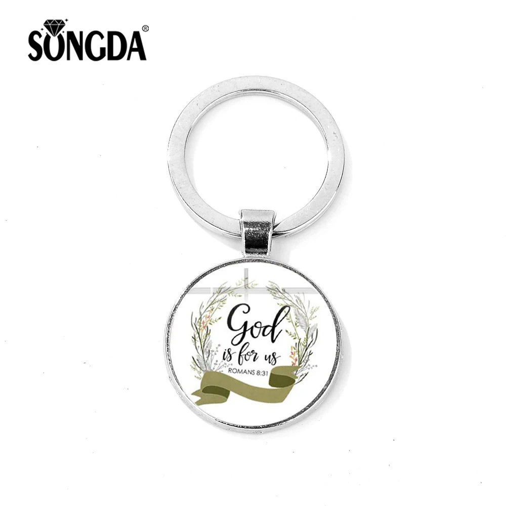 SONGDA Bible Verses Keychain God is for Us, Romans 8:31 Scripture Quote Glass Gem Pendant Religion Faith Key Ring Christian Gift
SONGDA Bible Verses Keychain God is for Us, Romans 8:31 Scripture Quote Glass Gem Pendant Religion Faith Key Ring Christian Gift