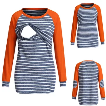 2019 New Women ropa de mujer shirt maternity Mom Pregnant clothes Nursing Baby Maternity Long Sleeved Striped tees Clothes jurk
2019 New Women ropa de mujer shirt maternity Mom Pregnant clothes Nursing Baby Maternity Long Sleeved Striped tees Clothes jurk