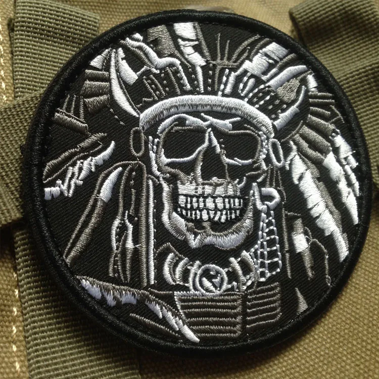 Death Skull Warrior Indian 3D Embroidery Magic Sticker Hook&Loop Tactical Badge Military Patch
Death Skull Warrior Indian 3D Embroidery Magic Sticker Hook&Loop Tactical Badge Military Patch
