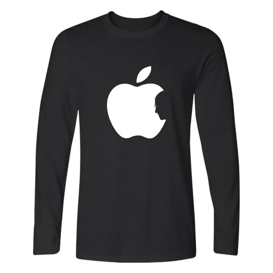 Новинка 2016 футболка с логотипом Apple Design Стив Джобс мужская и женская длинным