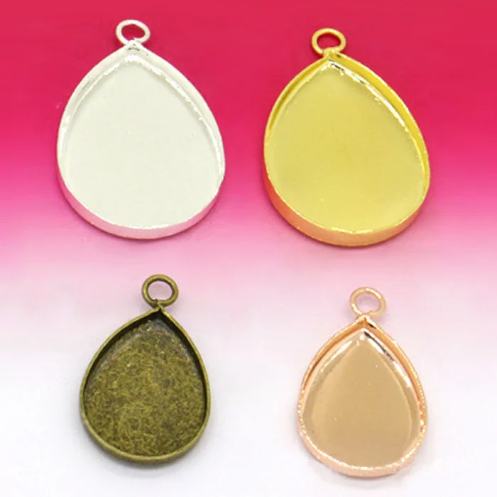 Blank Teardrop Pendant Bezel with Loop Bases 13x18mm 18x25mm Multi-color Plated Connector Pendant Settings Findings DIY Making
Blank Teardrop Pendant Bezel with Loop Bases 13x18mm 18x25mm Multi-color Plated Connector Pendant Settings Findings DIY Making