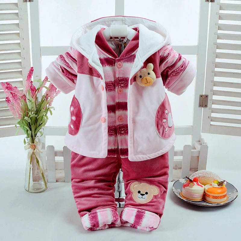Winter Fall Infant Baby's Clothes Add Cotton-Padded Thick Clothes Suits 0-3-6 Month Newborn Baby 3 Pcs/Set Cute Pink Bear Sytle
Winter Fall Infant Baby's Clothes Add Cotton-Padded Thick Clothes Suits 0-3-6 Month Newborn Baby 3 Pcs/Set Cute Pink Bear Sytle
