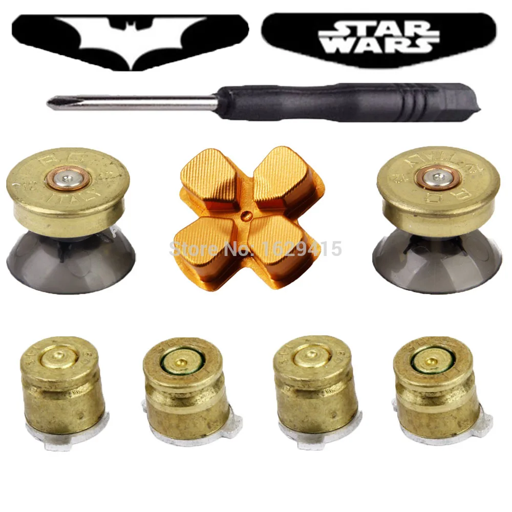 IVYUEEN 10 in 1 for Playstation Dualshock 4 PS4 Slim Pro Controller Brass Analog Thumb Sticks Gold Dpad with 9mm Bullet Buttons
IVYUEEN 10 in 1 for Playstation Dualshock 4 PS4 Slim Pro Controller Brass Analog Thumb Sticks Gold Dpad with 9mm Bullet Buttons
