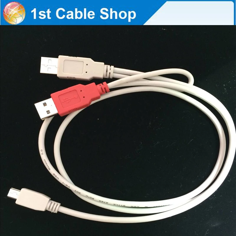 USB 2.0 to USB Mini-B Y power splitter cable for external HDD drive MP3 MP4 3ft 1M
USB 2.0 to USB Mini-B Y power splitter cable for external HDD drive MP3 MP4 3ft 1M
