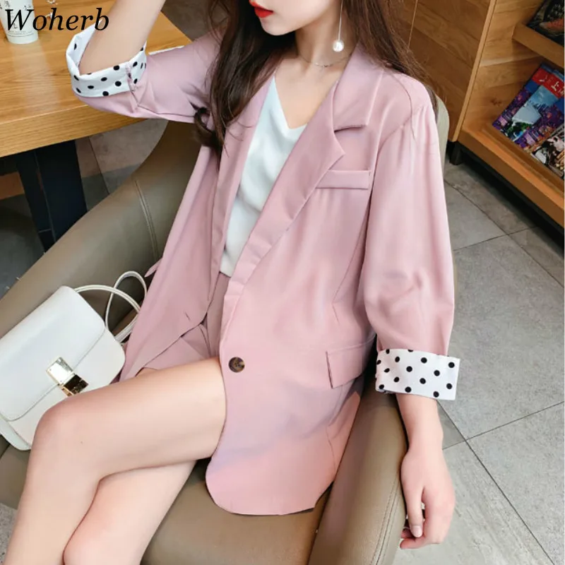 Woherb 2019 Summer Clothes for Women Two Piece Set Blazer Jacket and High Waist Shorts Ladies Chic Outfits Suit Conjunto 21690
Woherb 2019 Summer Clothes for Women Two Piece Set Blazer Jacket and High Waist Shorts Ladies Chic Outfits Suit Conjunto 21690