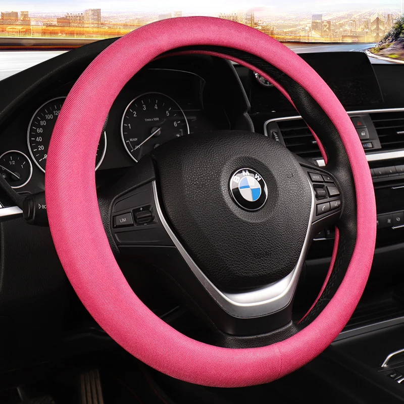 KKYSYELVA 38cm Auto Steering-Wheel Black Car Styling Steering Wheel Cover Leather Steering Covers Car Interior Accessories
KKYSYELVA 38cm Auto Steering-Wheel Black Car Styling Steering Wheel Cover Leather Steering Covers Car Interior Accessories