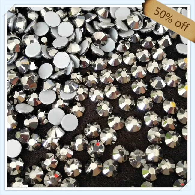 

rhinestone hot-fix 50% off high quality ss20 5mm jet hematite color with 1440 pcs each pack ; for garments free shipping