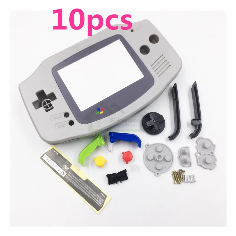 10pcs Grey Color Shell Housing Case Cover replacement for Gameboy Advance for GBA Super Famicom Edition with rubber pads
10pcs Grey Color Shell Housing Case Cover replacement for Gameboy Advance for GBA Super Famicom Edition with rubber pads