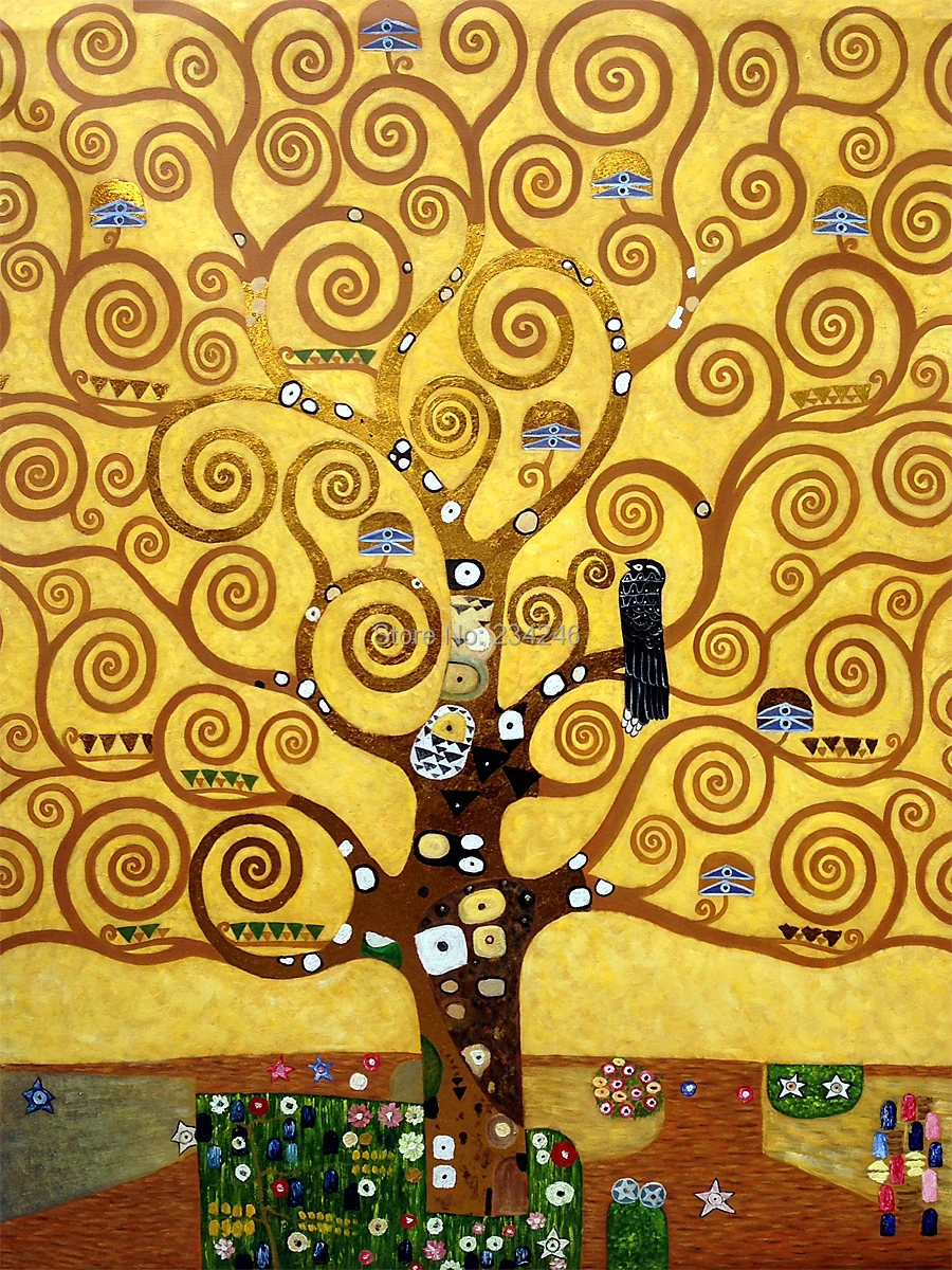 100% Hand Painted Oils on Canvas - Tree of Life by Gustav Klim Modern Abstract Oil Paintings for Wall Decoration
100% Hand Painted Oils on Canvas - Tree of Life by Gustav Klim Modern Abstract Oil Paintings for Wall Decoration