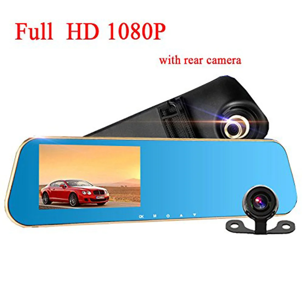 Double Recording Before And After Reversing HD 1080P 4.3 Inch Blue Screen Rearview Mirror Rriving Recorder+Parking Sensor
Double Recording Before And After Reversing HD 1080P 4.3 Inch Blue Screen Rearview Mirror Rriving Recorder+Parking Sensor