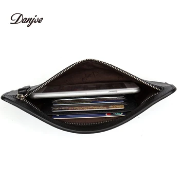 DANJUE Fashion Clutch Phone Bag For Men Thin Business Wallet Card Bag Luxury Real Cowskin Handy Bag Purse Men Zipper Style
DANJUE Fashion Clutch Phone Bag For Men Thin Business Wallet Card Bag Luxury Real Cowskin Handy Bag Purse Men Zipper Style