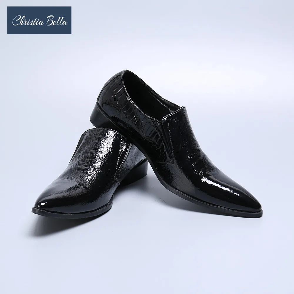 Christia Bella Fashion British Style Genuine Leather Men Business Shoes Plus Size Slip on Metal Pointed Toe Formal Dress Shoes
Christia Bella Fashion British Style Genuine Leather Men Business Shoes Plus Size Slip on Metal Pointed Toe Formal Dress Shoes