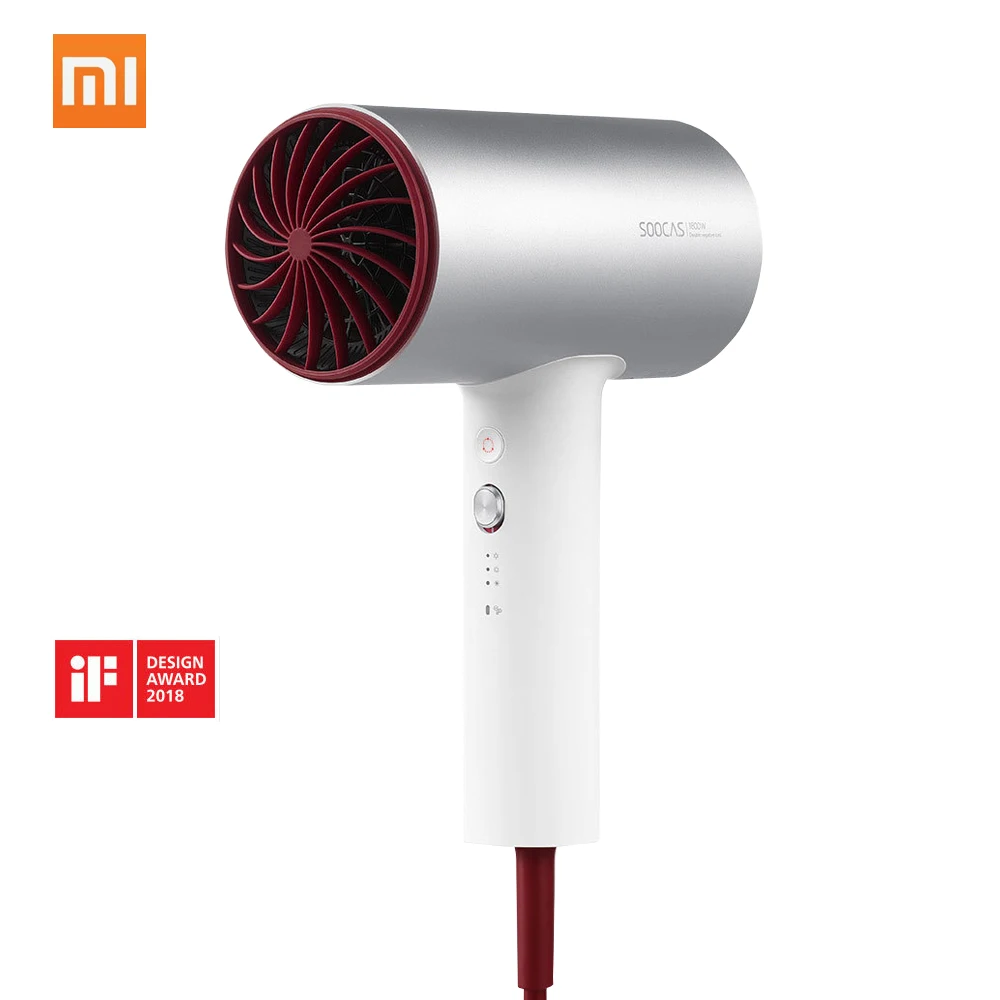 Xiaomi Mijia Soocare Soocas H3 Anion Hair Dryer Aluminum Alloy Body 1800w Air Outlet Anti-hot Innovative Diversion Design
Xiaomi Mijia Soocare Soocas H3 Anion Hair Dryer Aluminum Alloy Body 1800w Air Outlet Anti-hot Innovative Diversion Design
