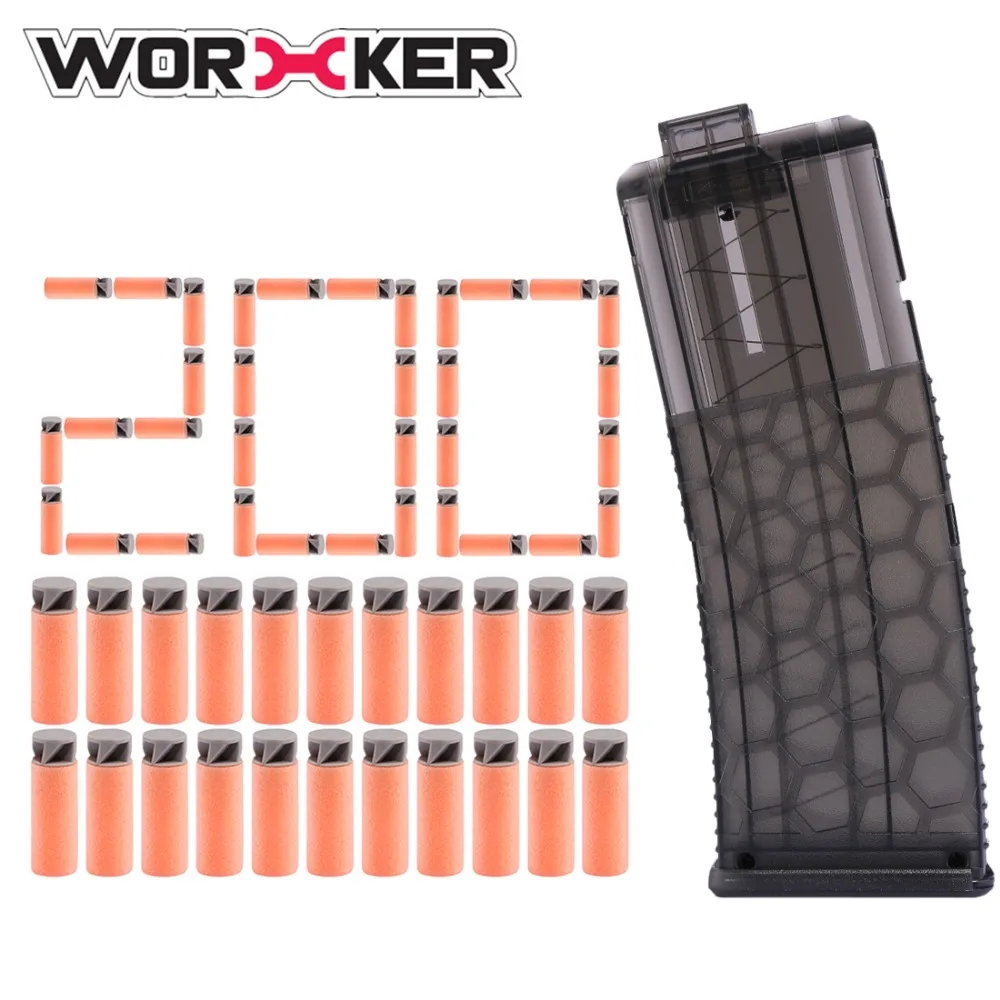 Worker Black color 200 pcs Soft Bullet 3.8cm Whirlwind Flat Head Short Bullet 15 Bullets Ammo Cartridge Dart Clips for Nerf
Worker Black color 200 pcs Soft Bullet 3.8cm Whirlwind Flat Head Short Bullet 15 Bullets Ammo Cartridge Dart Clips for Nerf