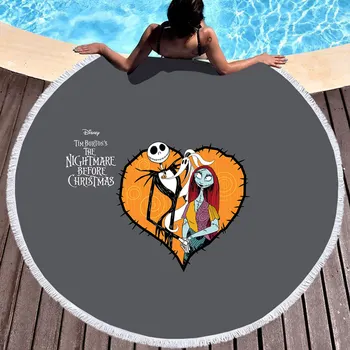 Nightmare Before Christmas Printed Round Beach Towels for Women 150cm Jack Skellington and Sally Microfiber Large Bath Towel
Nightmare Before Christmas Printed Round Beach Towels for Women 150cm Jack Skellington and Sally Microfiber Large Bath Towel